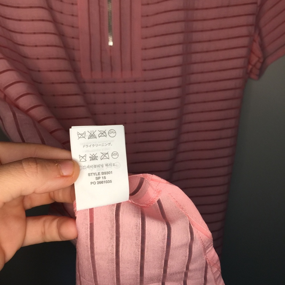 NWOT J. crew Blossom Pink Shadow Stripe Tunic - Picture 7 of 8